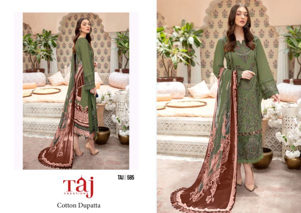 TAJ CREATIONS 585 PAKISTANI COTTON SUITS