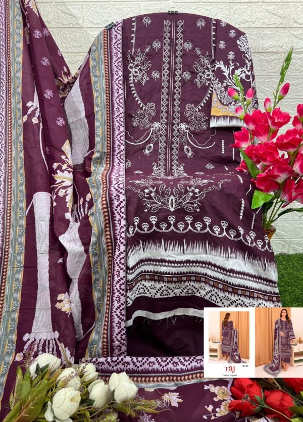 TAJ CREATIONS 587 COTTON PAKISTANI SUITS