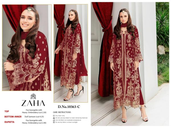 ZAHA 10363 C PAKISTANI SUITS WHOLESALE