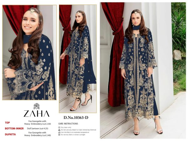 ZAHA 10363 D PAKISTANI SUITS WHOLESALE