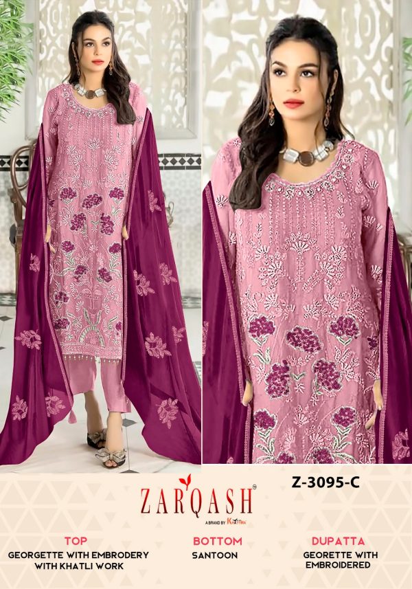 ZARQASH Z 3095 A B C D PAKISTANI SUITS IN INDIA