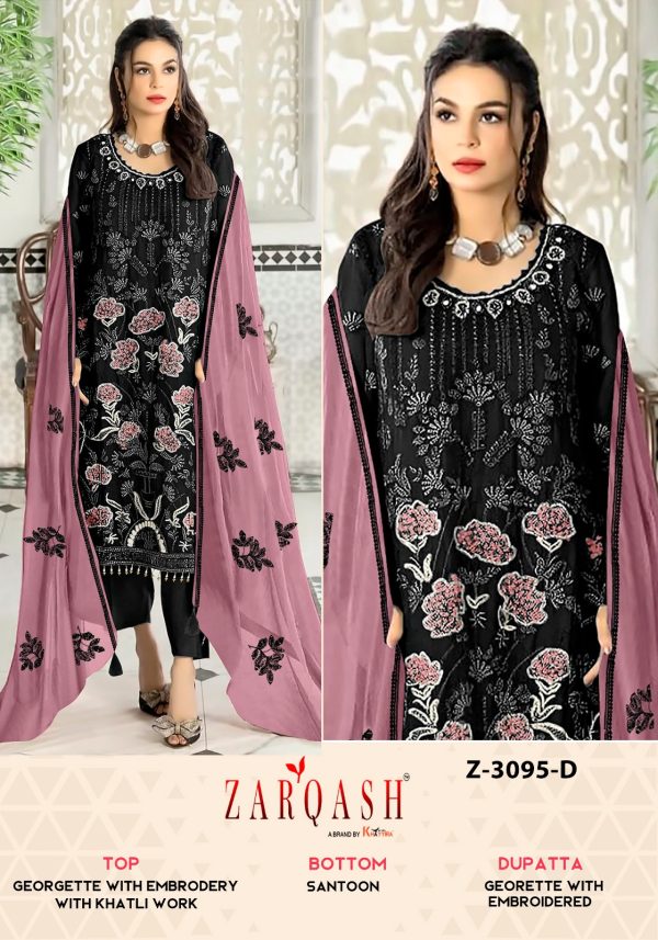 ZARQASH Z 3095 A B C D PAKISTANI SUITS IN INDIA