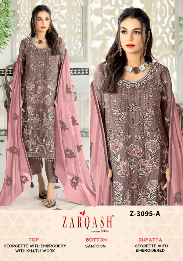 ZARQASH Z 3095 A B C D PAKISTANI SUITS IN INDIA