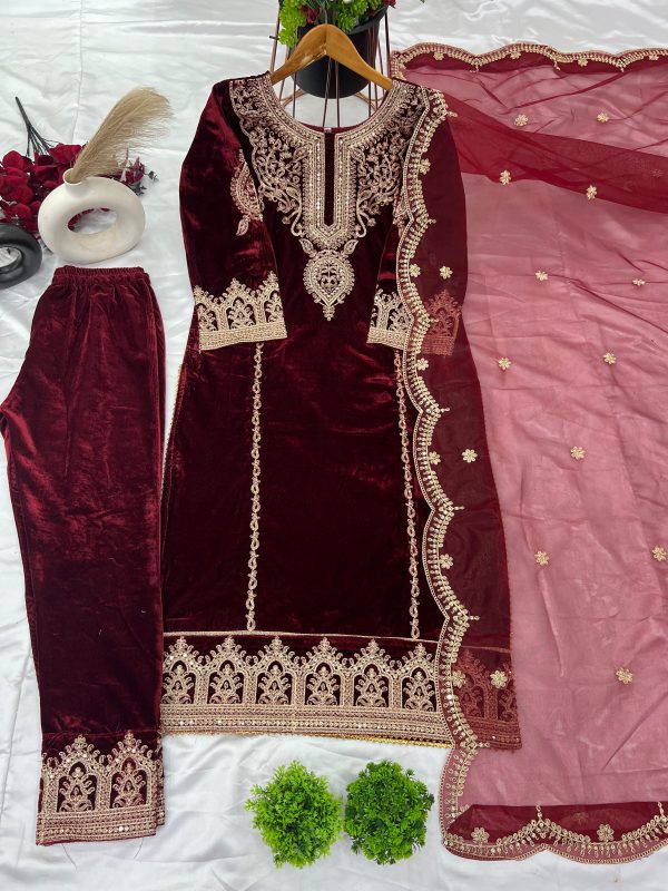 ZEEL FASHION ZF 5003 B DESIGNER VELVET SUITS