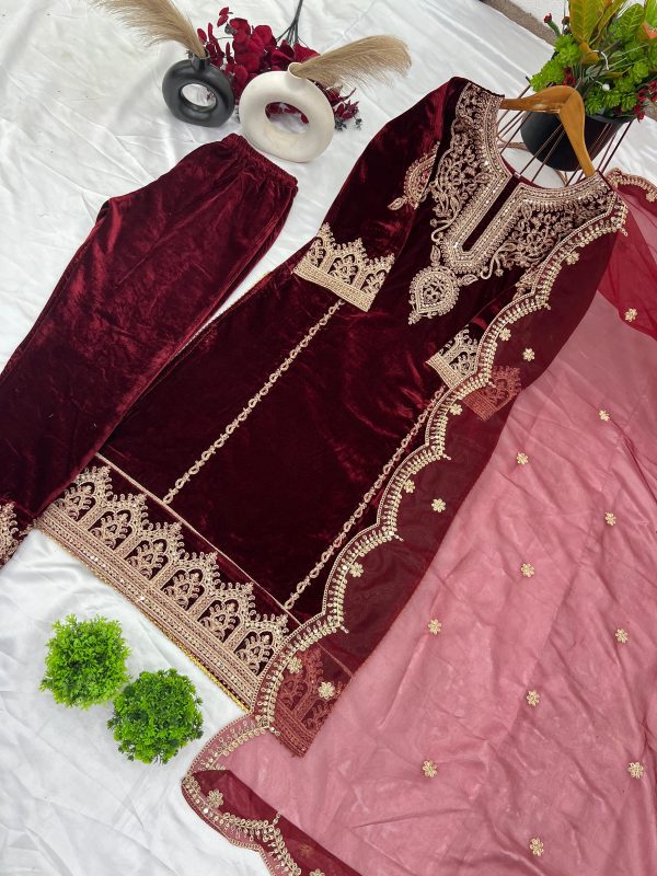 ZEEL FASHION ZF 5003 B DESIGNER VELVET SUITS