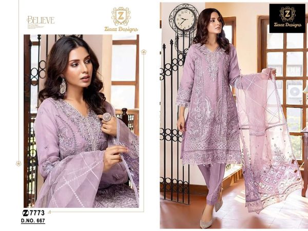 ZIAAZ DESIGNS 667 PAKISTANI SALWAR SUITS