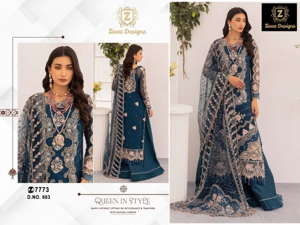 ZIAAZ DESIGNS 683 PAKISTANI SUITS WHOLESALE