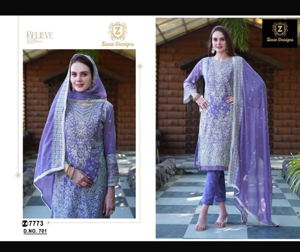 ZIAAZ DESIGNS 701 GEORGETTE SALWAR SUITS