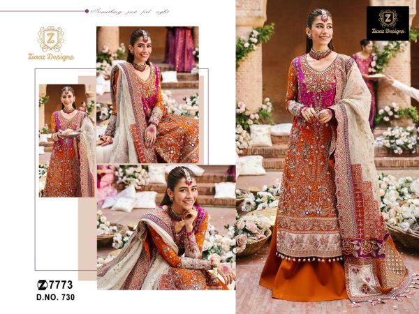 ZIAAZ DESIGNS 730 PAKISTANI SUITS WHOLESALE