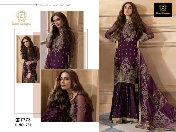 ZIAAZ DESIGNS 737 GEORGETTE SALWAR SUITS