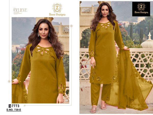 ZIAAZ DESIGNS 739 E PAKISTANI SUITS WHOLESALE