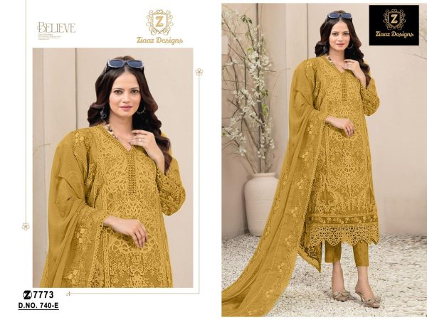 ZIAAZ DESIGNS 740 E PAKISTANI SALWAR SUITS