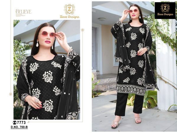 ZIAAZ DESIGNS 760 A B C D PAKISTANI SUITS WHOLESALE