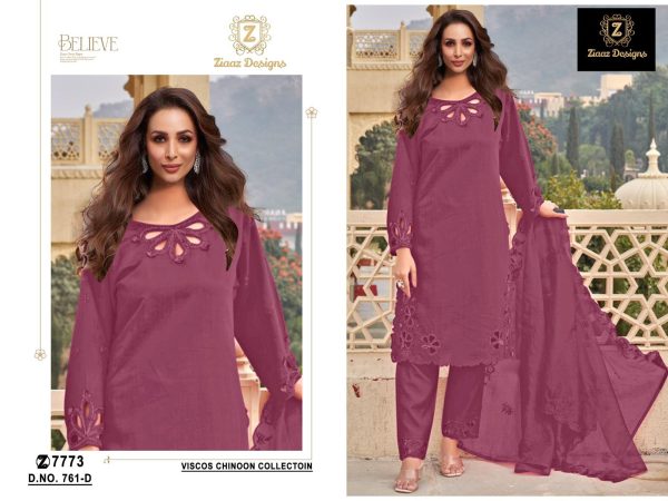 ZIAAZ DESIGNS 761 A B C D CHINON SALWAR SUITS