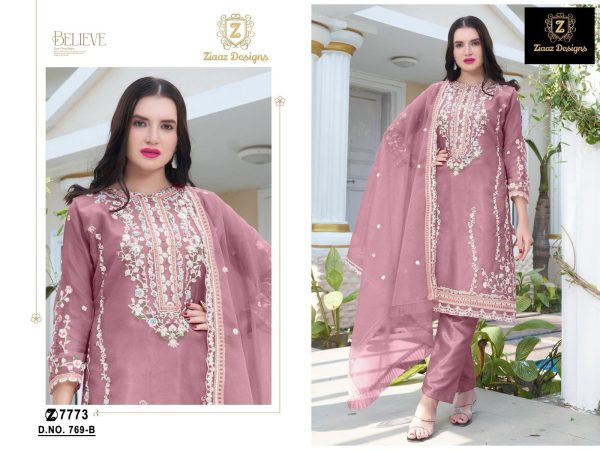 ZIAAZ DESIGNS 769 B PAKISTANI ORGANZA SUITS