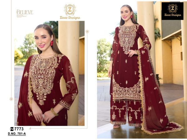 ZIAAZ DESIGNS 781 A PAKISTANI SALWAR SUITS