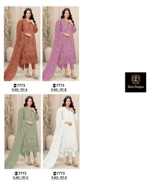 ZIAAZ DESIGNS 787 A B C D PAKISTANI SALWAR SUITS