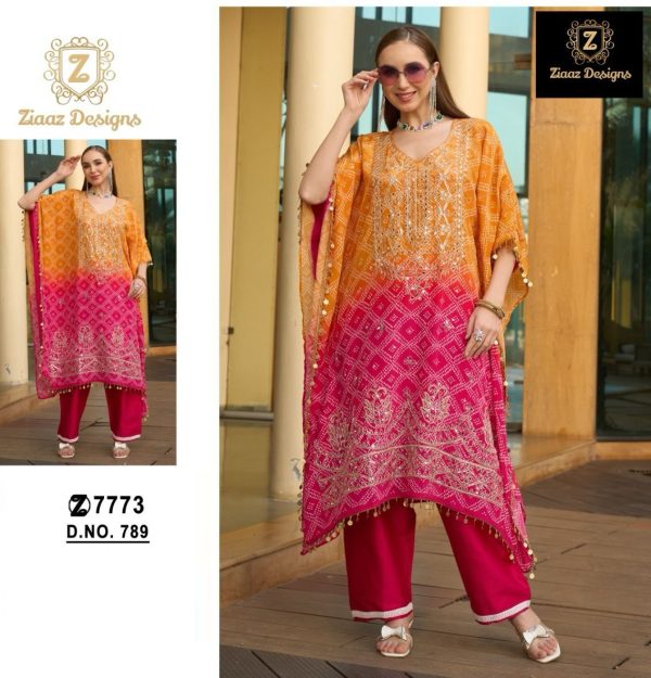 ZIAAZ DESIGNS 789 PAKISTANI KAFTAN SUITS