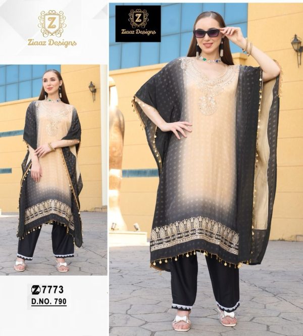 ZIAAZ DESIGNS 790 PAKISTANI KAFTAN SUITS