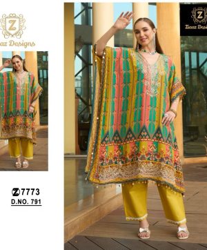 ZIAAZ DESIGNS 791 PAKISTANI KAFTAN SUITS