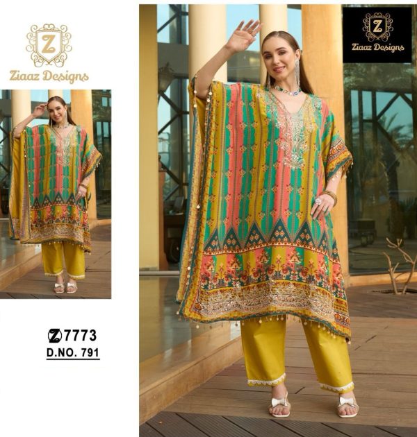 ZIAAZ DESIGNS 791 PAKISTANI KAFTAN SUITS