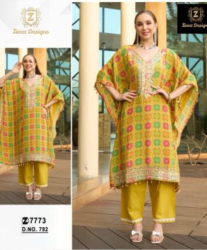 ZIAAZ DESIGNS 792 PAKISTANI KAFTAN SUITS