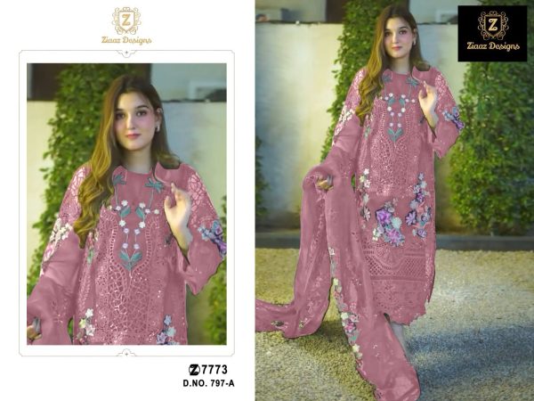 ZIAAZ DESIGNS 797 A B C D PAKISTANI SUITS