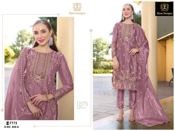 ZIAAZ DESIGNS 806 A B C D PAKISTANI SALWAR SUITS