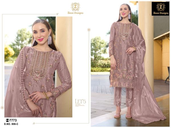 ZIAAZ DESIGNS 806 A B C D PAKISTANI SALWAR SUITS