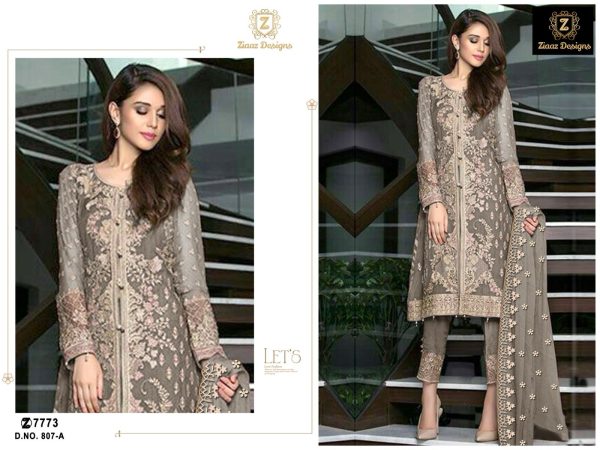 ZIAAZ DESIGNS 807 A B C D SALWAR SUITS