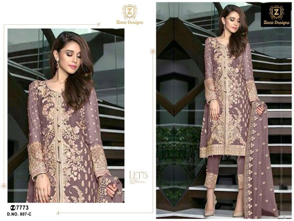 ZIAAZ DESIGNS 807 A B C D SALWAR SUITS