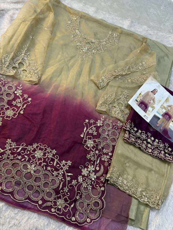 ZIAAZ DESIGNS 815 A ORGANZA PAKISTANI SUITS