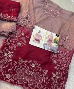 ZIAAZ DESIGNS 815 D ORGANZA PAKISTANI SUITS