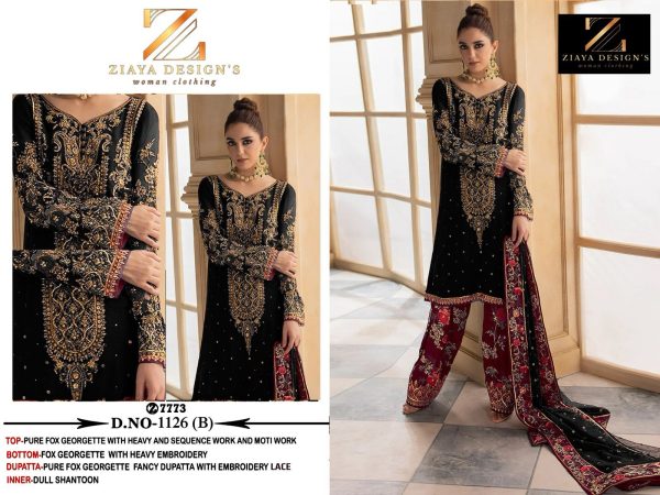 ZIAYA DESIGNS 1126 B GEORGETTE SALWAR SUITS