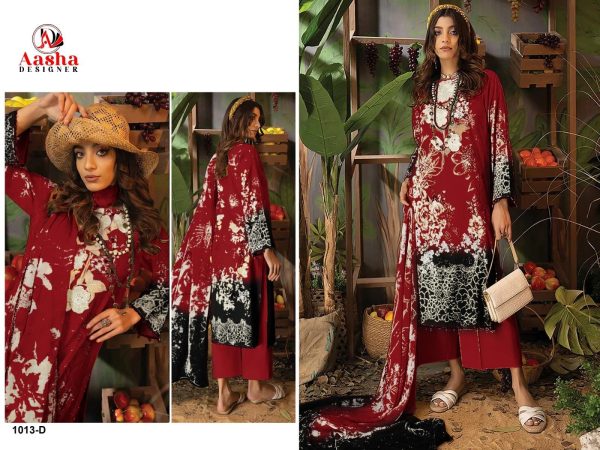 AASHA DESIGNER 1013 D PAKISTANI SUITS IN INDIA