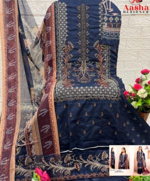 AASHA DESIGNER 1065 E PAKISTANI COTTON SUITS