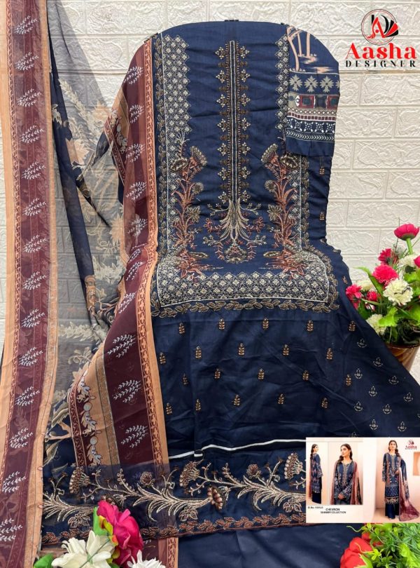 AASHA DESIGNER 1065 E PAKISTANI COTTON SUITS