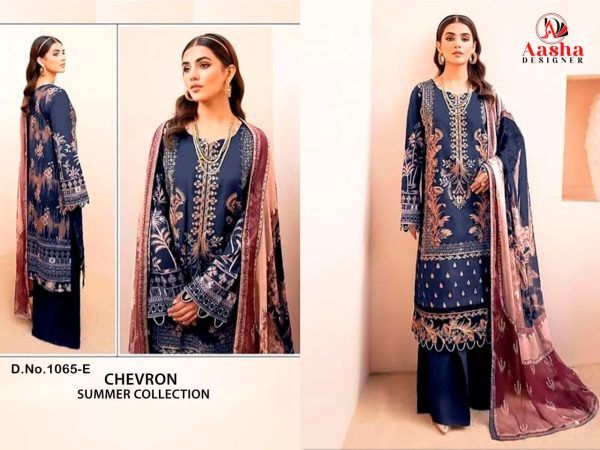 AASHA DESIGNER 1065 E PAKISTANI COTTON SUITS