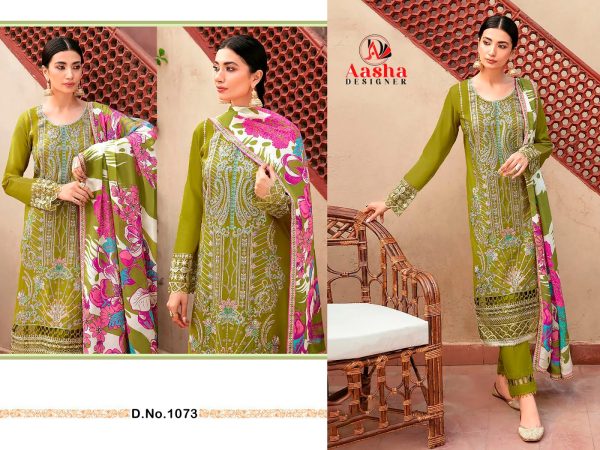 AASHA DESIGNER 1073 PAKISTANI SUITS IN INDIA