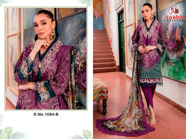 AASHA DESIGNER 1084 B PAKISTANI COTTON SUITS