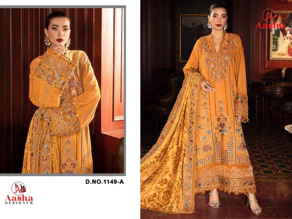 AASHA DESIGNER 1149 A PAKISTANI SUITS