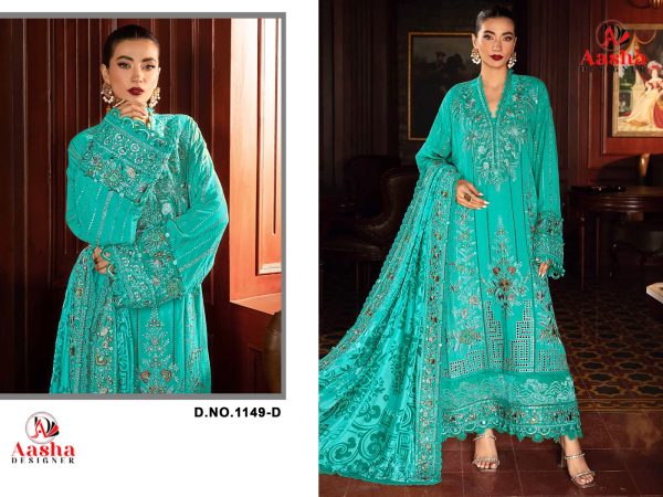 AASHA DESIGNER 1149 D PAKISTANI SUITS