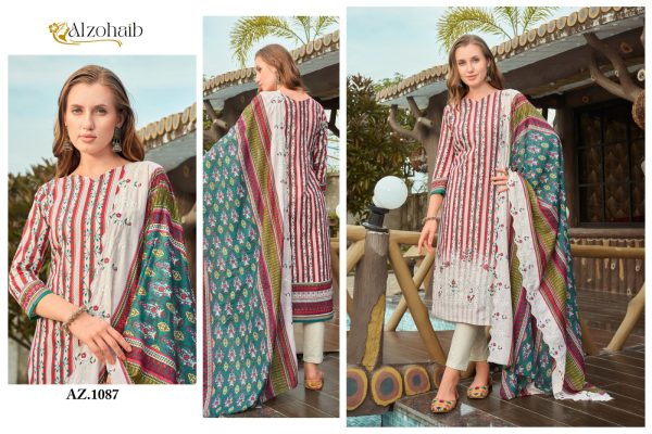 ALZOHAIB AZ 1087 PAKISTANI COTTON SUITS