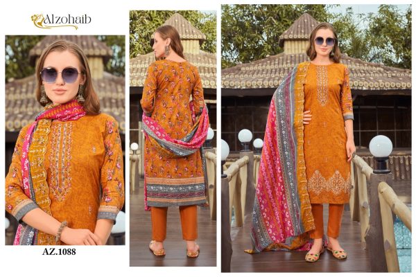 ALZOHAIB AZ 1088 PAKISTANI COTTON SUITS