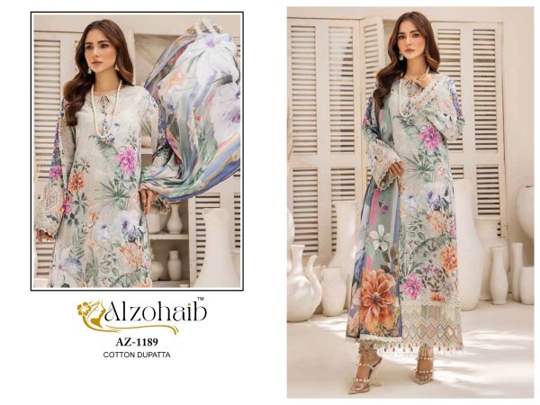 ALZOHAIB AZ 1189 PAKISTANI COTTON SUITS