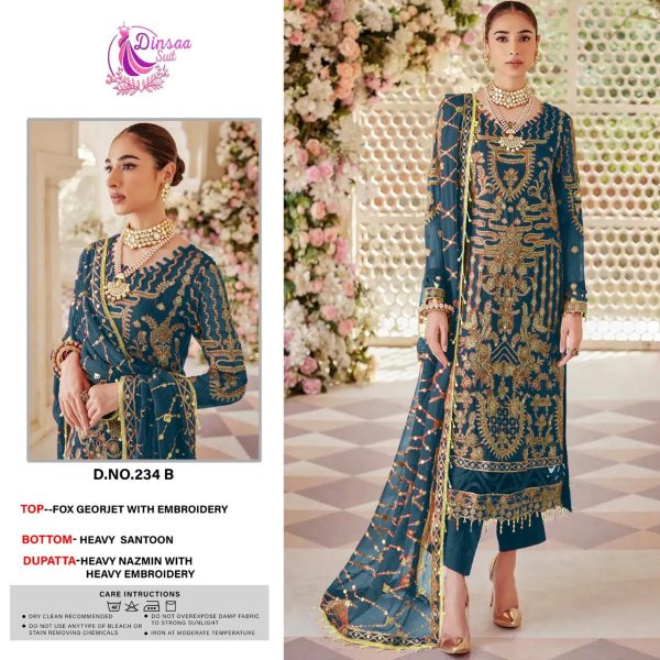 DINSAA SUIT 234 B SALWAR SUITS WHOLESALE