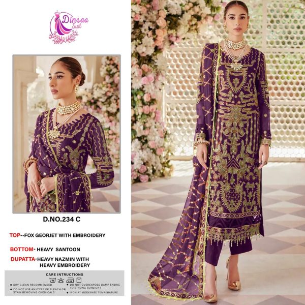 DINSAA SUIT 234 C SALWAR SUITS WHOLESALE