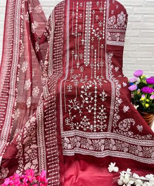 EZRA 1016 A PAKISTANI COTTON SALWAR SUITS