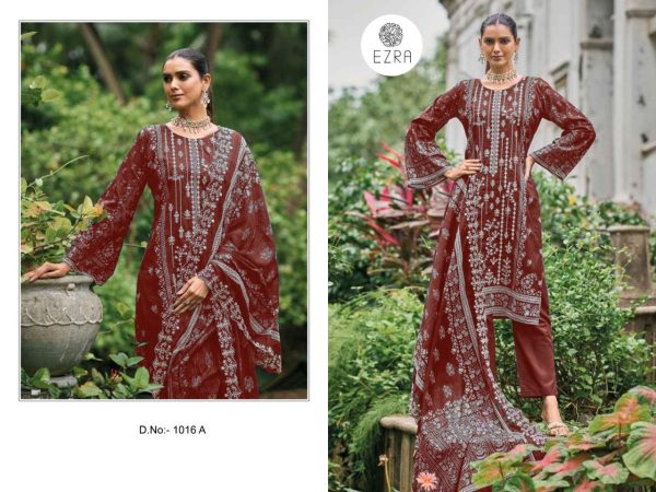 EZRA 1016 A PAKISTANI COTTON SALWAR SUITS