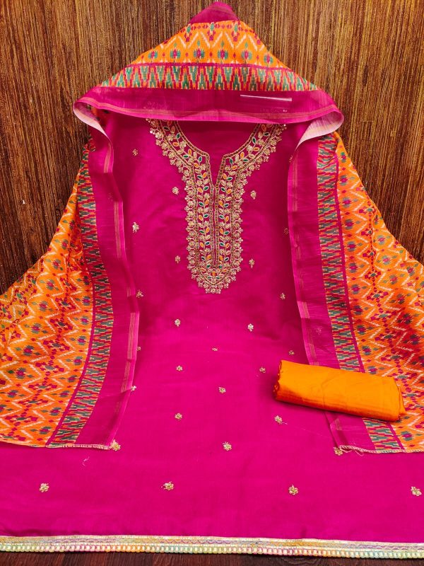 F 13 STUDIO MODAL CHANDERI SUITS MATERIALS